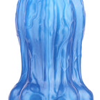 26cm Monster Drei Köpfe Wolf Blau Knotdildo