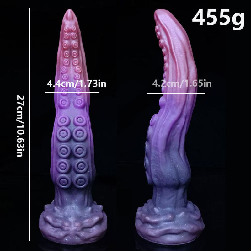 27CM Lila Silicone Gebogen Tentacle Dildo