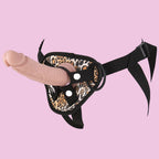 19 CM Realistic Penis Leopardenmuster Umschnalldildo
