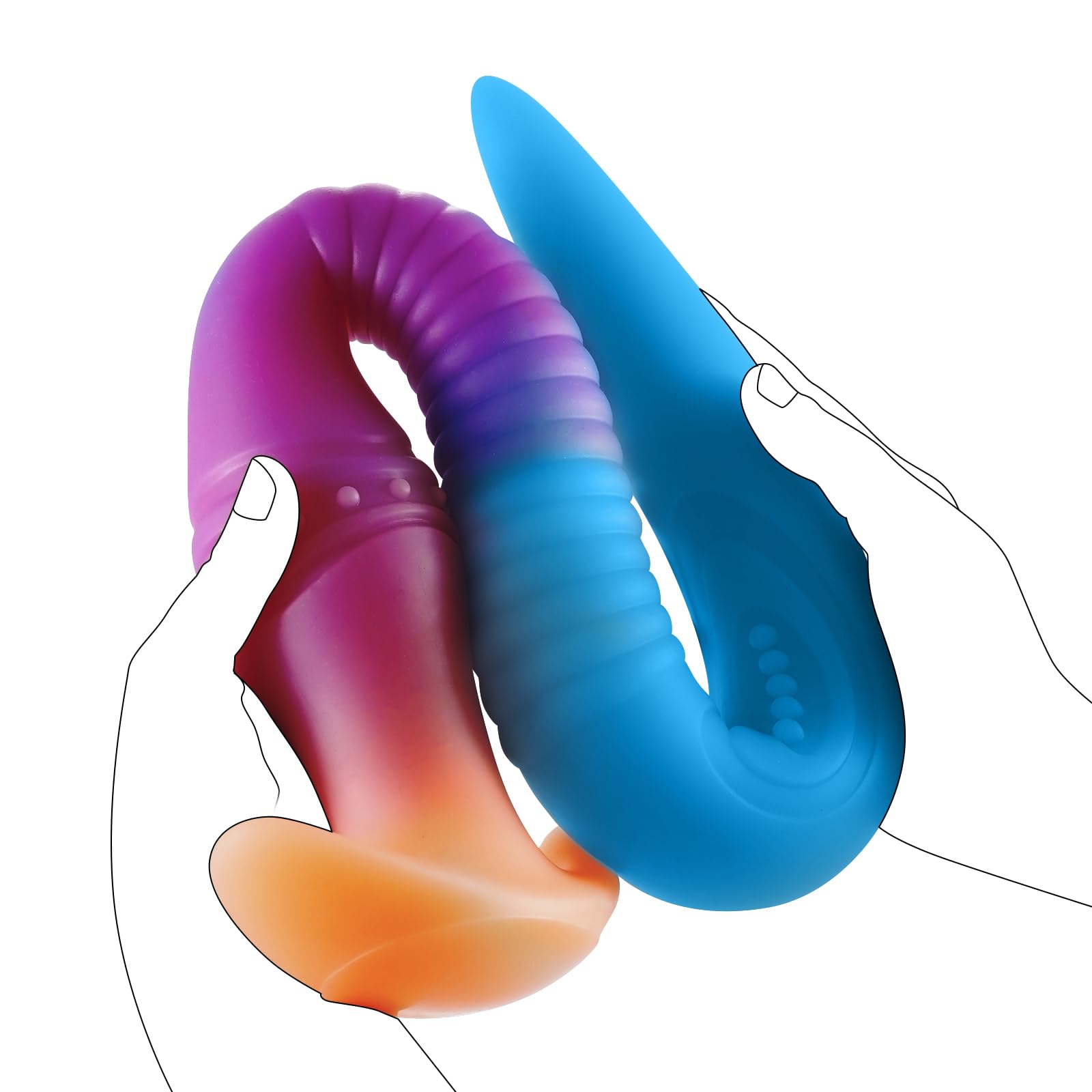 Leuchtend Tentacle Dildo Extra Langer Analplug