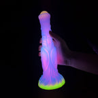 24 CM Leuchtend Blau-Pinker Farbverlauf Horse Dildo