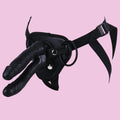 Schwarz Double Ended Strap On Dildo