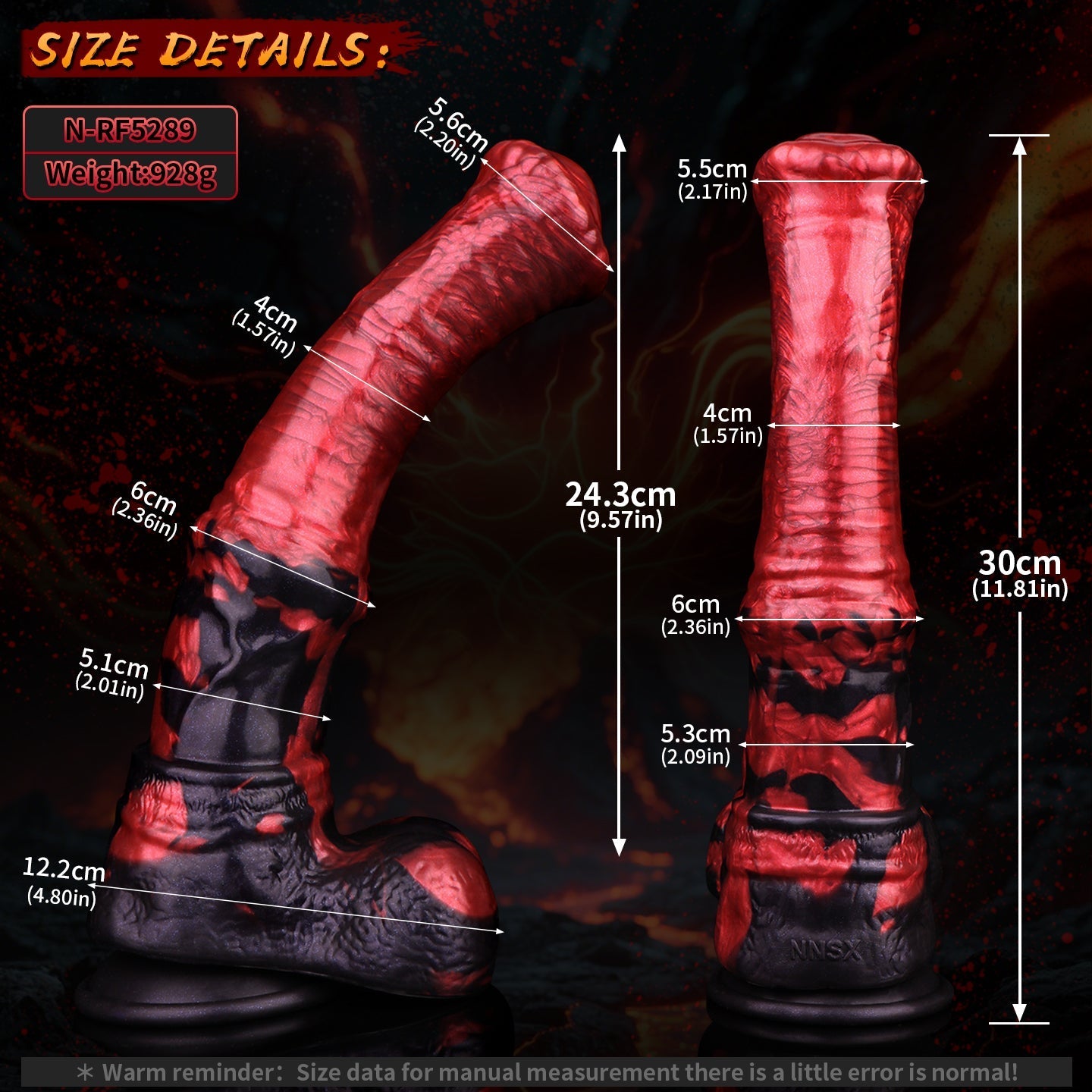 30CM Fantasy Long Huge Horse Dildo