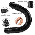 38 CM Realistic Black Lesbian Doppeldildo mit Venen