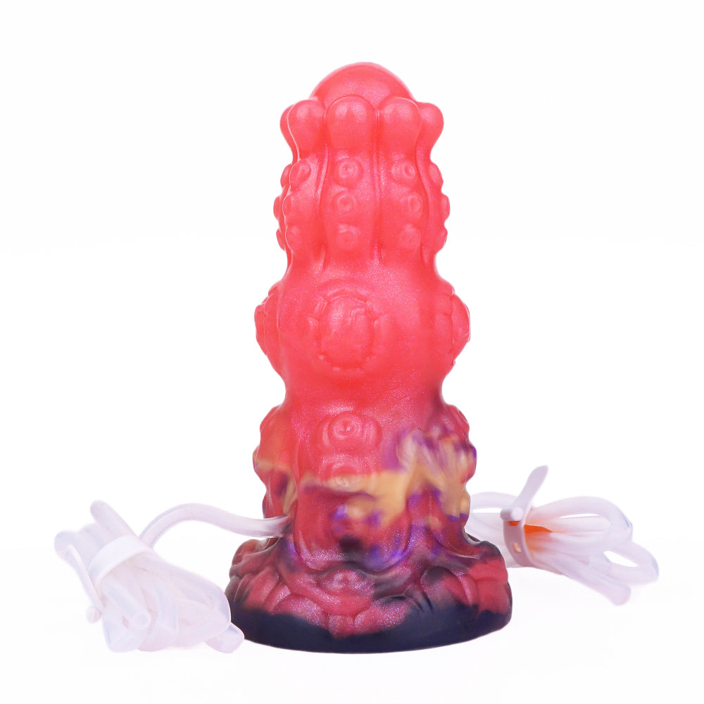 15 CM Rot Ejaculating Aufblasbarer Knot Tentacle Dildo