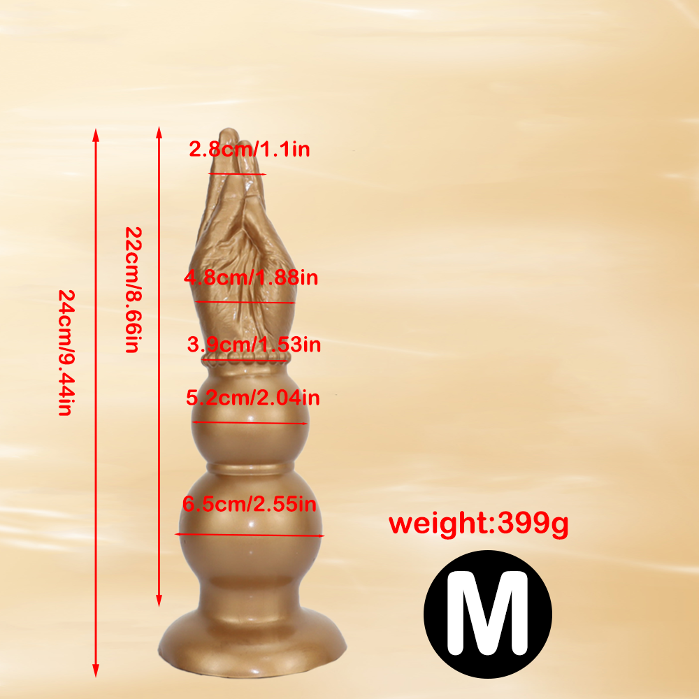 Pink Doppel Knotted Silicone Fisting Dildo