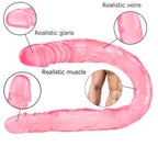 55 CM Rosa Jelly Double Lesbian Dildo