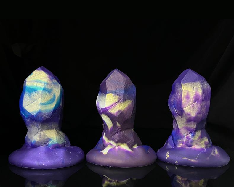 Fantasy Lila Meteoritisch Silicone Huge Buttplug