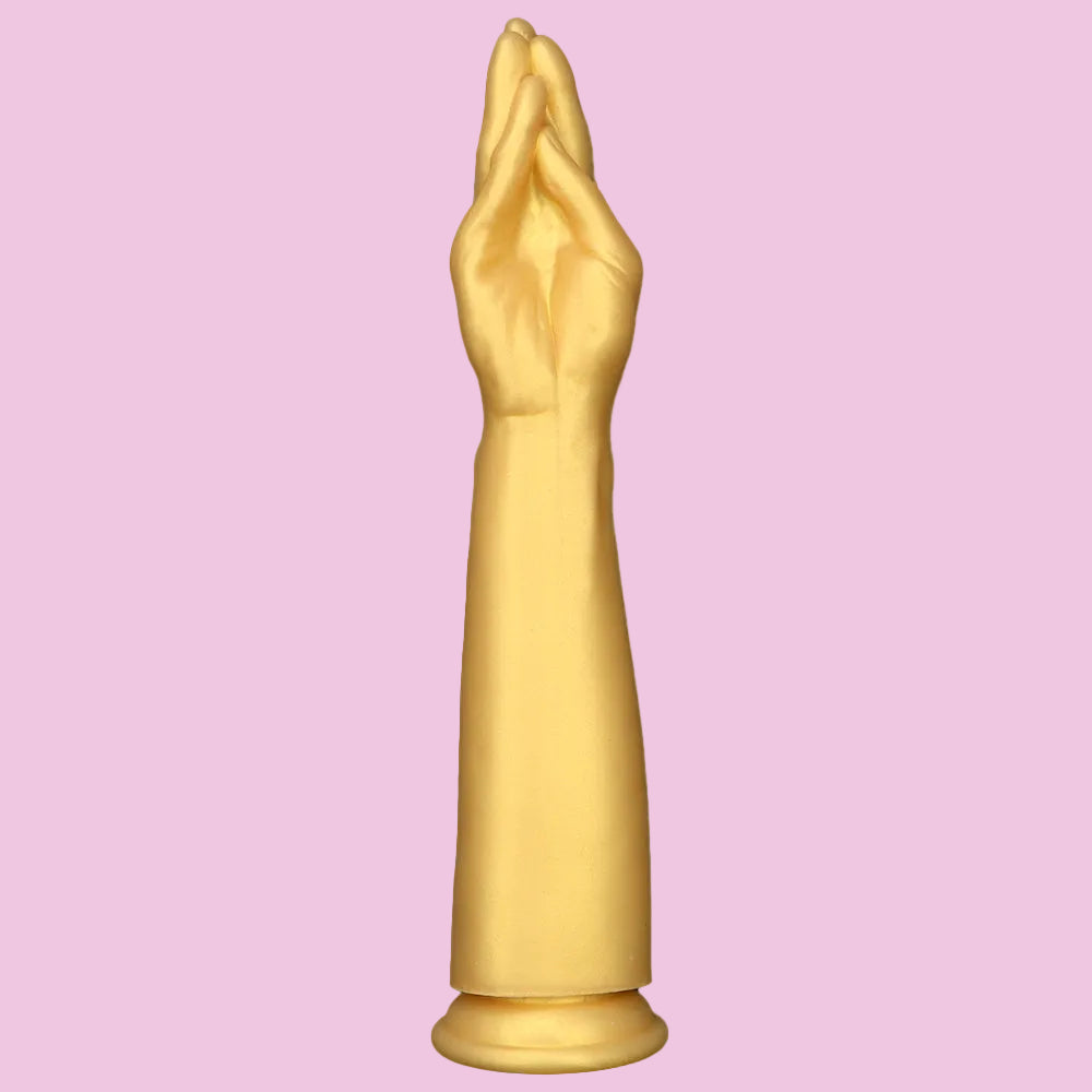 Gold Realistic Hand Fist Anal Plug