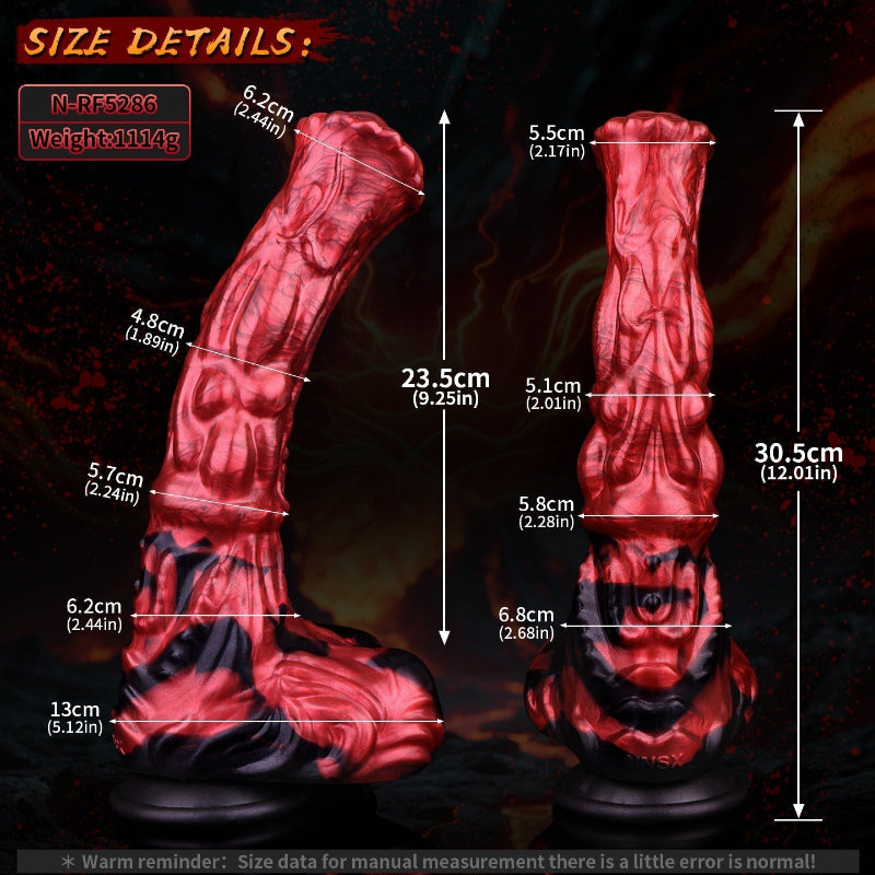 30 CM Big Scharlach Silikon Soft Horsedildo