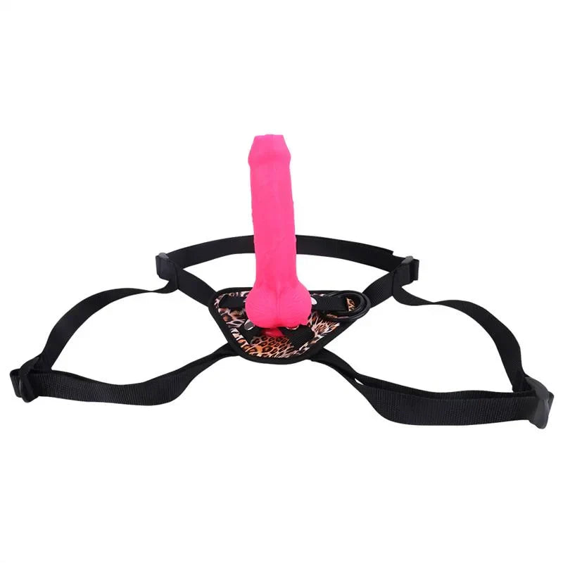 Rosa Silicone mit Vorhaut Strap On Dildo