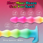 36CM Rainbow Beads Im Dunkeln Leuchtend Tentacle Dildo