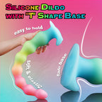 36CM Rainbow Beads Im Dunkeln Leuchtend Tentacle Dildo