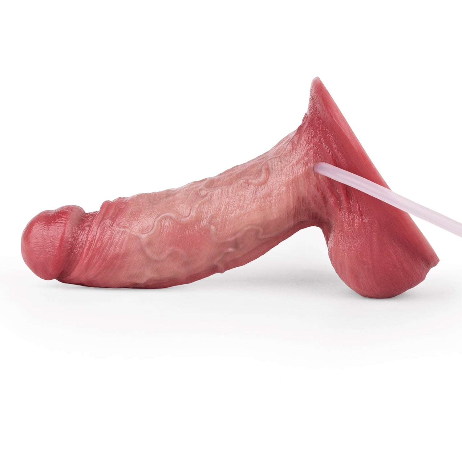 16  CM Squirting Dual Layered Silikon Natural Dildo