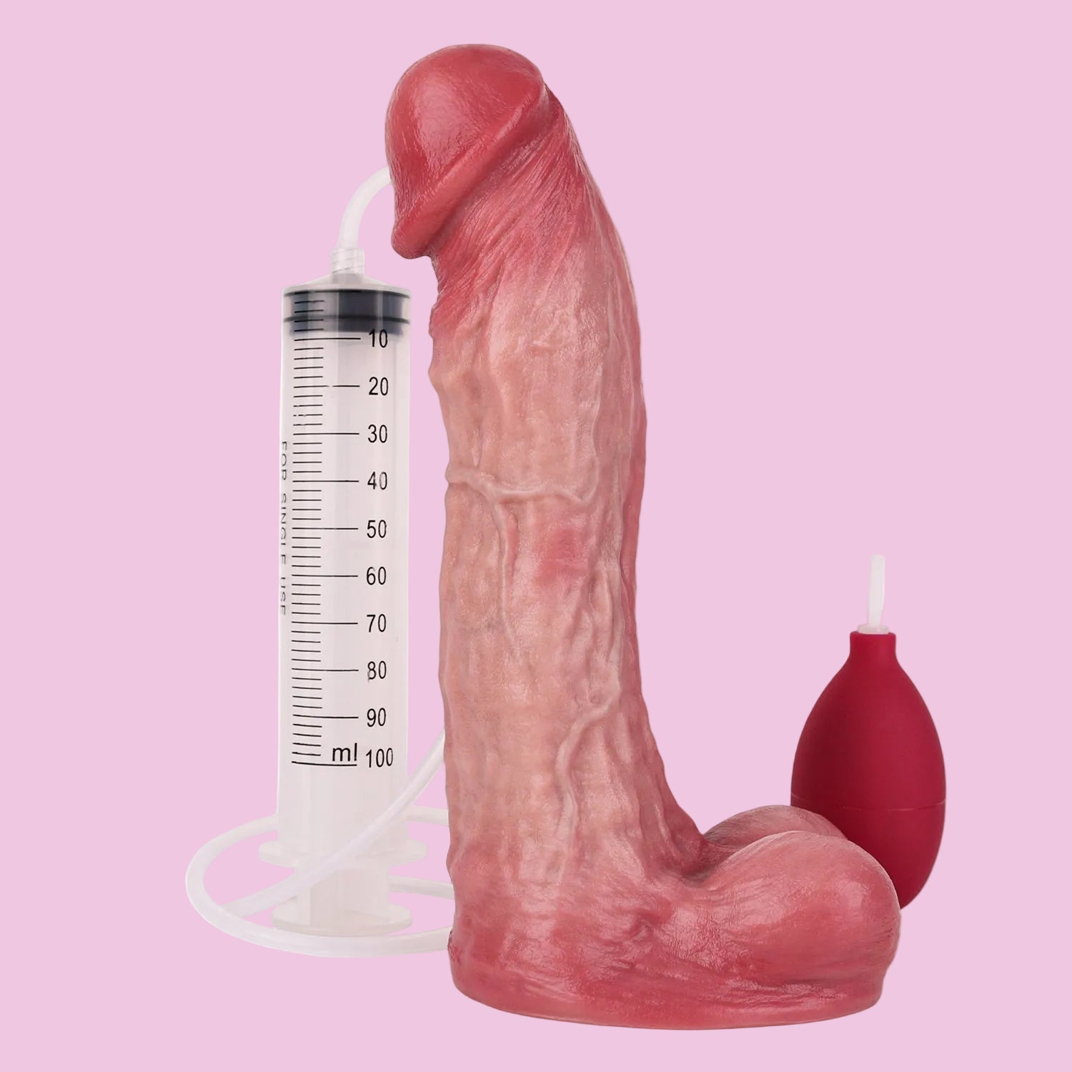 23  CM Dual Density Flesh Squirting Natural Dildo
