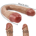 42 CM Braun Realistic Penis Lesbian Doppeldildo