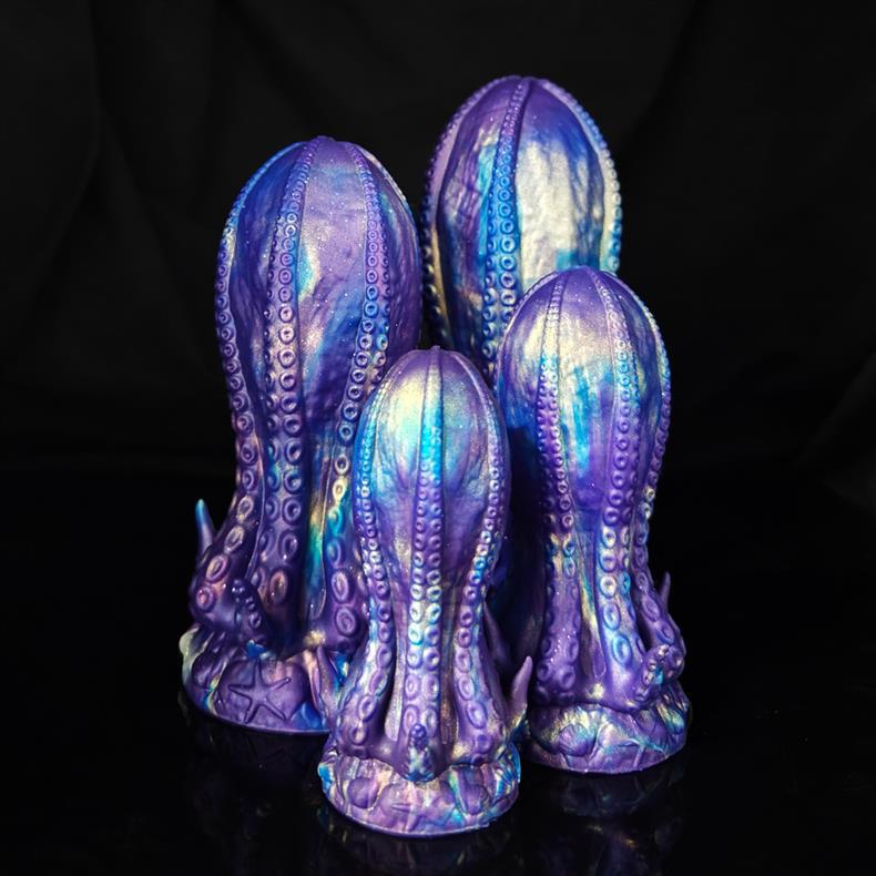 Blau Alien Tentacle Monster Huge Buttplug