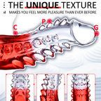 22 CM Rot Klar Soft Stachelig Silicone Dragon Dildo