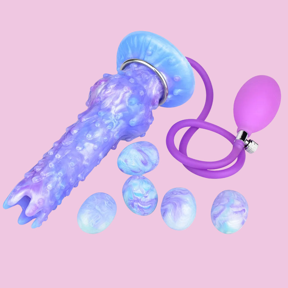 23 CM Blau Fantasy Korallenform Noppen Alien Ovipositor