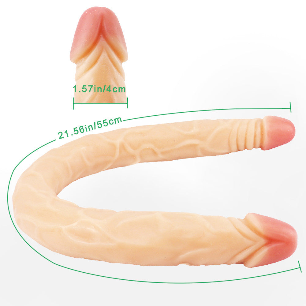 55 CM Extra Langer Flesh Realistic Double Dildo