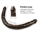 55 CM Kaffeebraun Extra Langer Double Dildo