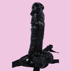 30 CM Strap On mit Balls Big Black Dildo