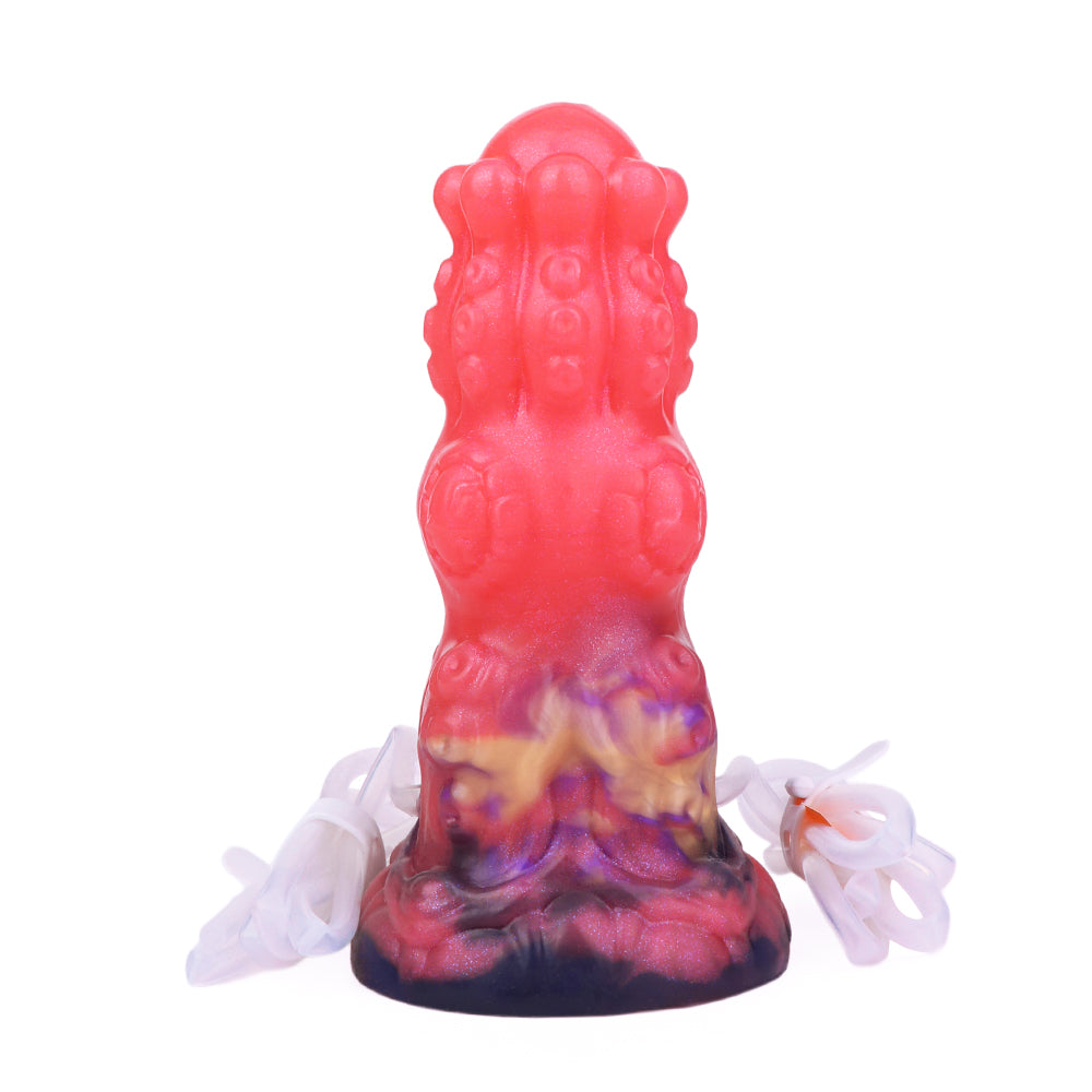 15 CM Rot Ejaculating Aufblasbarer Knot Tentacle Dildo