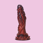 Rot Texturiert Silicone Monster Dragon Dildo