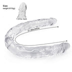 55 CM Klar Jelly Doppel Lesbian Dildo