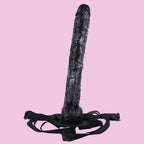 43 CM Long Peni Schwarz Strap On Dildo