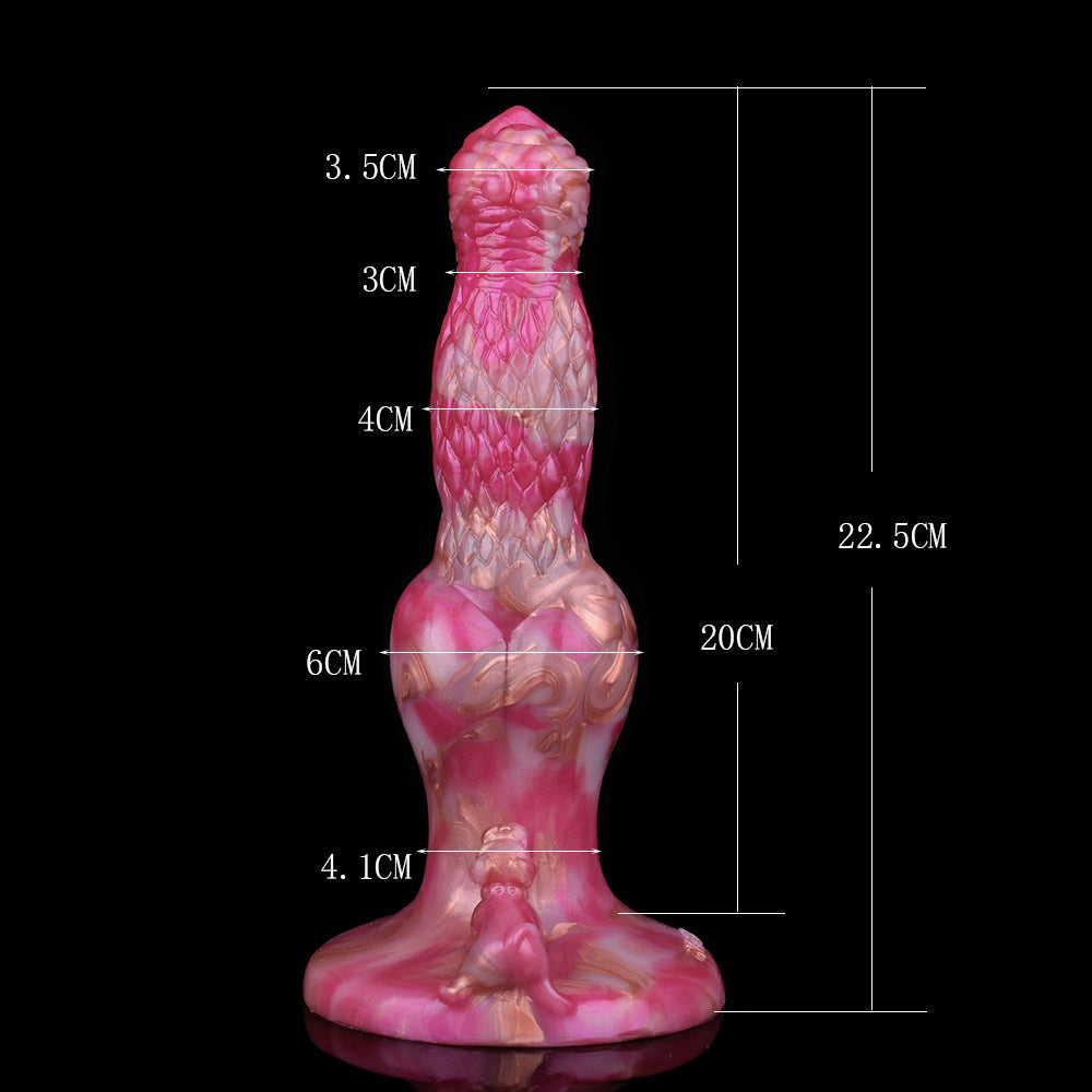 22 CM Dog Knot Vibrating Dildo Strap on