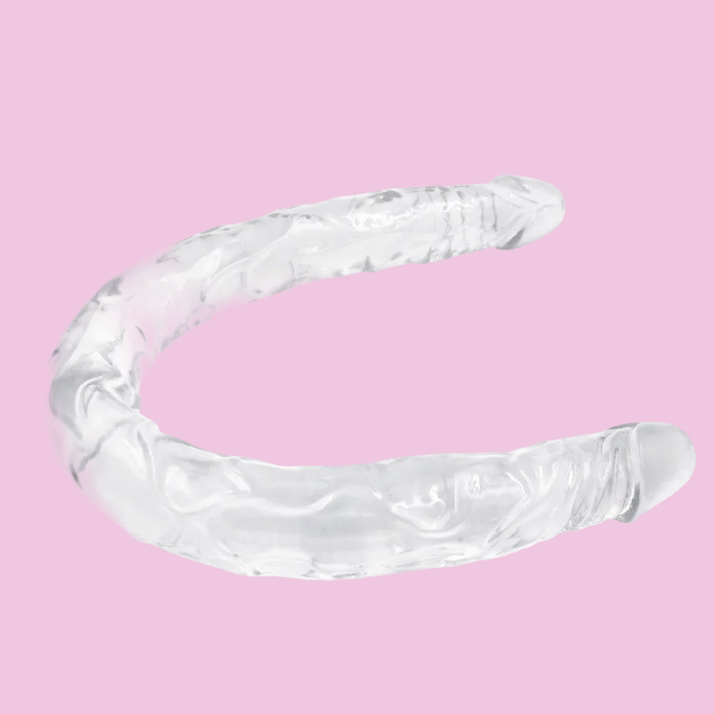 55 CM Klar Jelly Doppel Lesbian Dildo