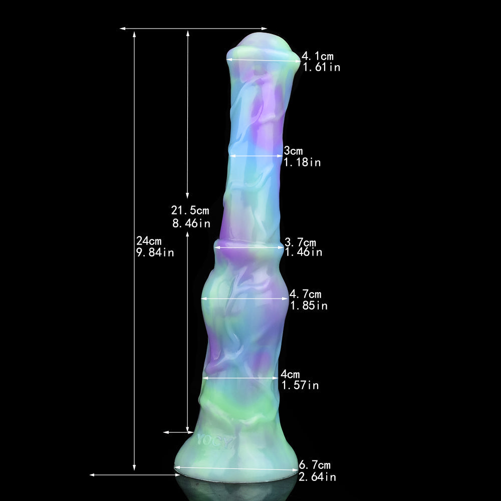 24 CM Leuchtend Knotted Animal Horse Dildo