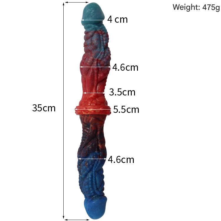 Bunt Lesbian Fantasy Dragon Doppeldildo