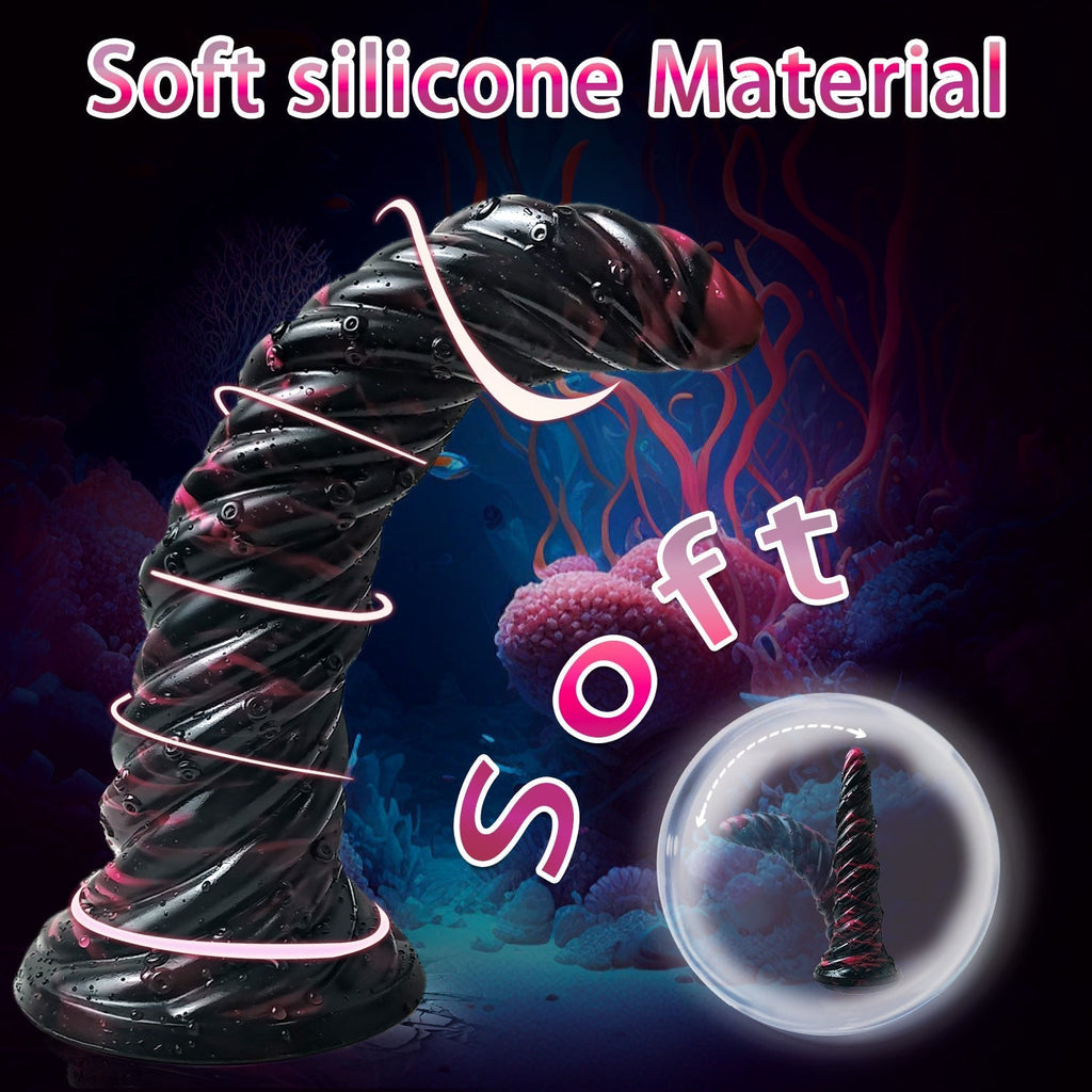 25 CM Gewindeartig Kegel Tentakel Anal Dildo