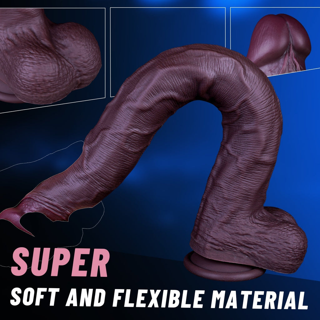 42 CM Extrem Long Dual Density Braun Dildo
