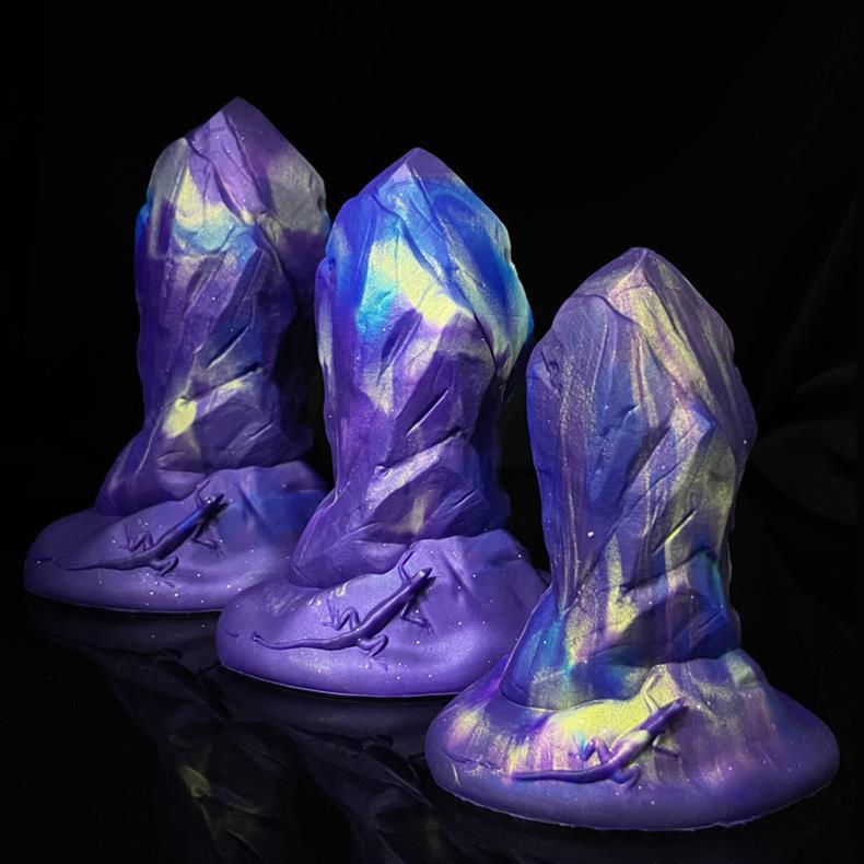 Fantasy Lila Meteoritisch Silicone Huge Buttplug