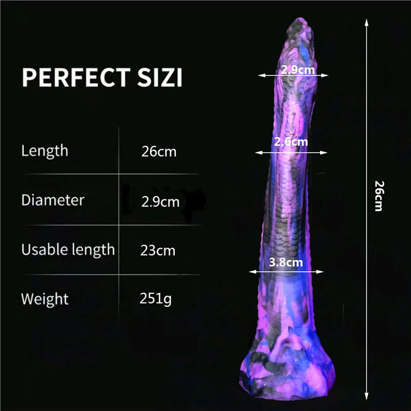 26CM Lila Schlanke Schlange Tentakel Dildo