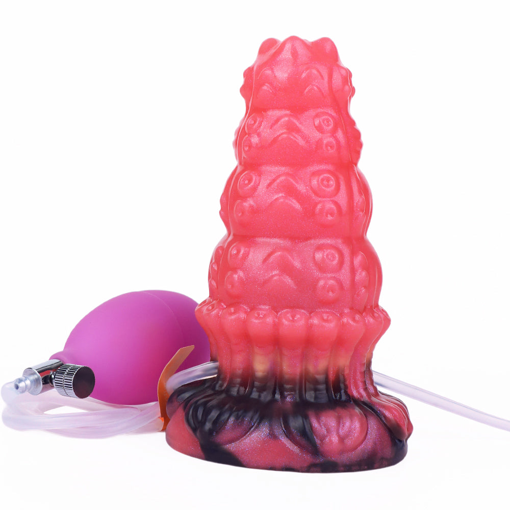 15CM Kegeliger Oktopus Ejaculating Aufblasbarer Dildo Analplug