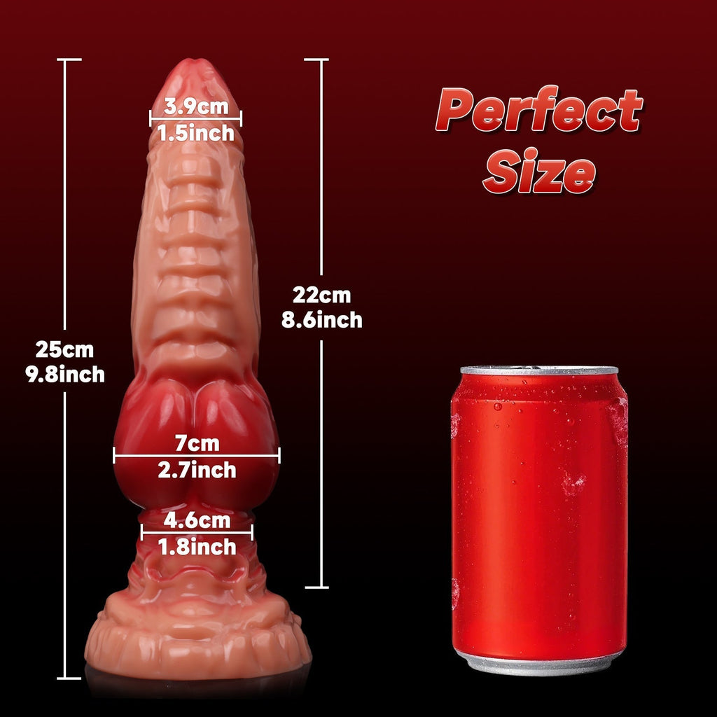 25 CM Spannende Textur Knotted Dragon Dildo