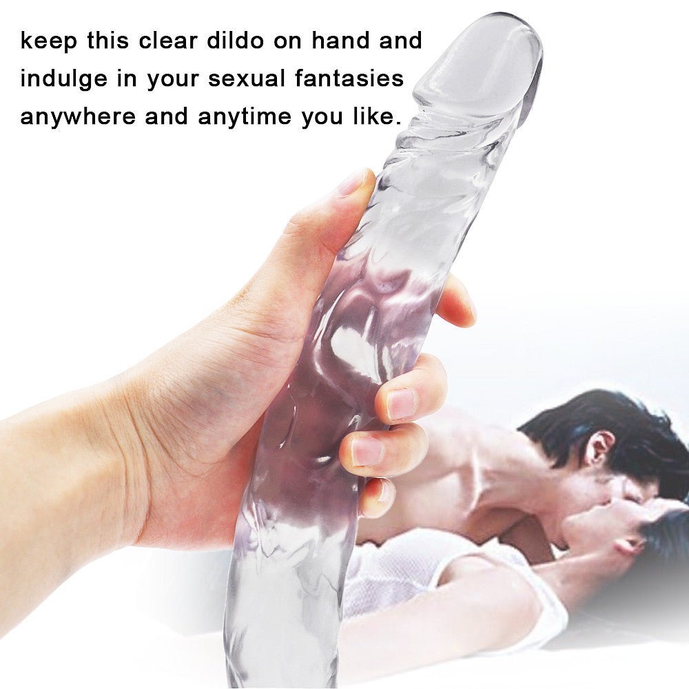 55 CM Klar Jelly Doppel Lesbian Dildo