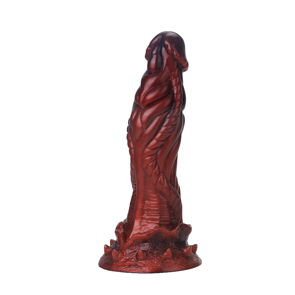 Rot Texturiert Silicone Monster Dragon Dildo