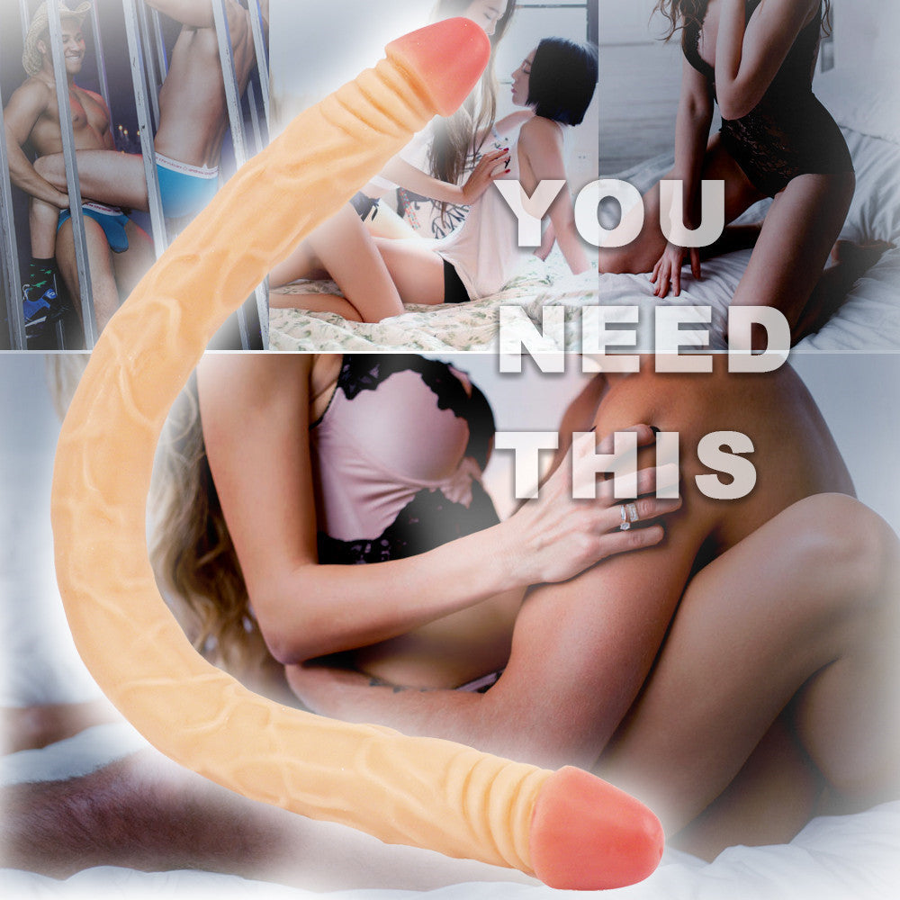 55 CM Extra Langer Flesh Realistic Double Dildo