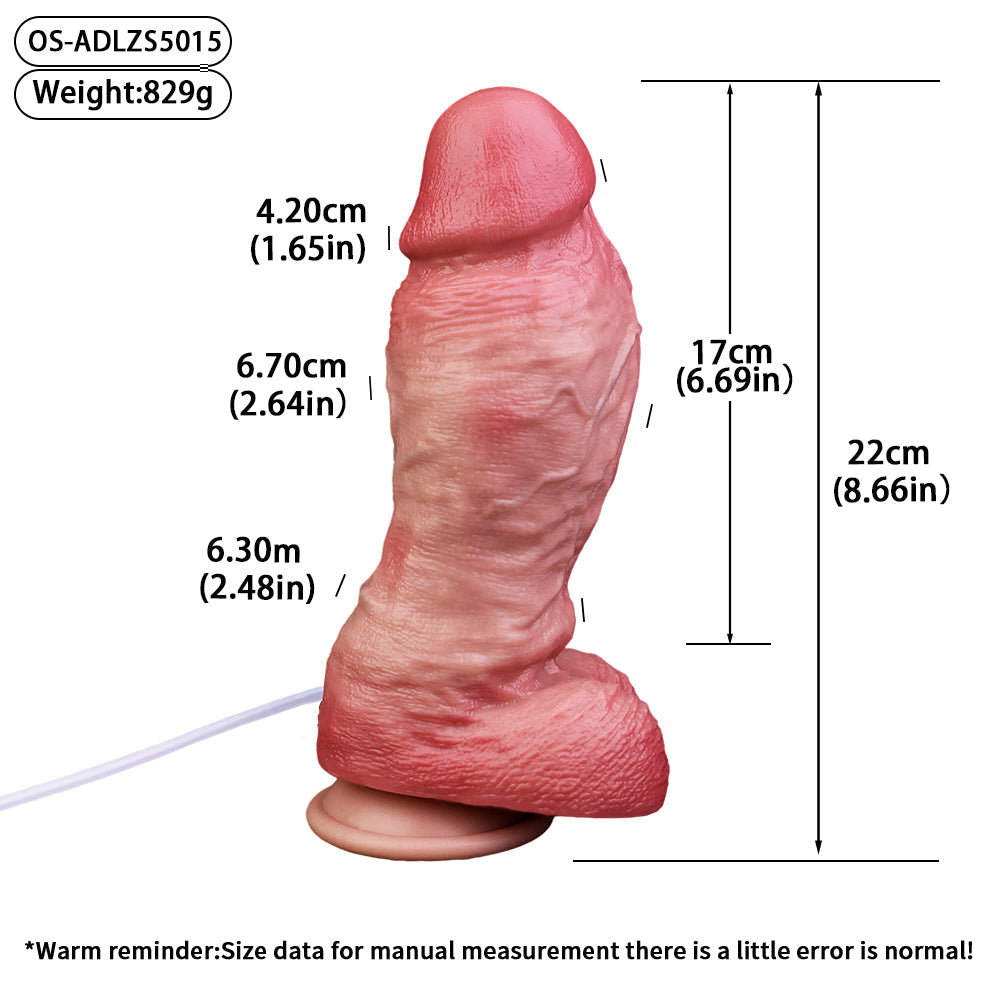 22 CM Dick Natural Dual Density Squirtingdildo