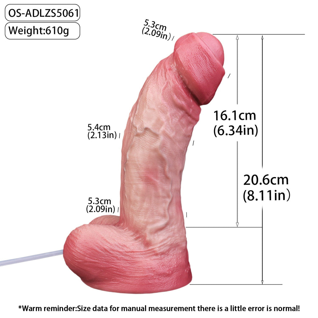 21  CM Squirting Dual Density Realistic Dildo