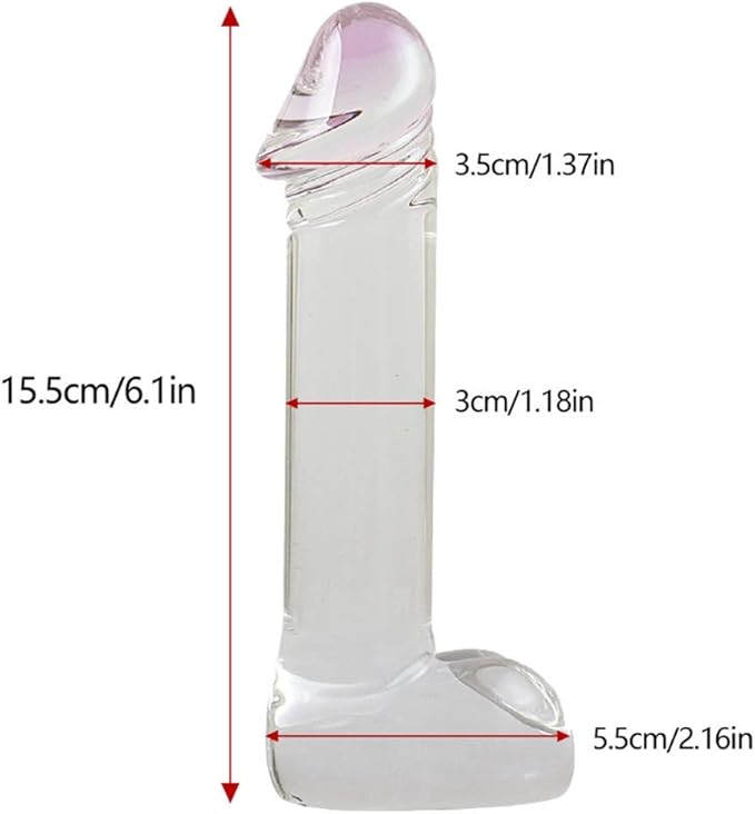 15 CM Klein Klar Penis Glass Dildo