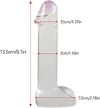 15 CM Klein Klar Penis Glass Dildo