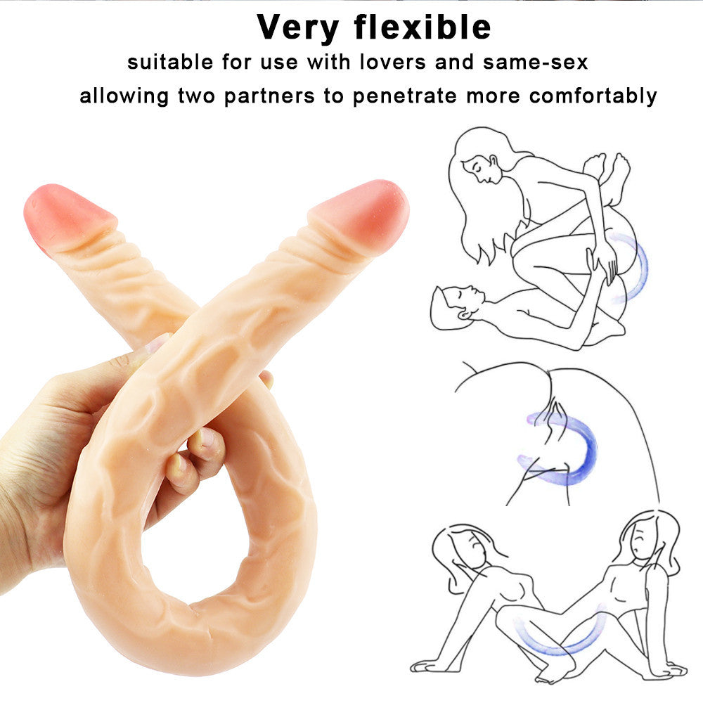 55 CM Extra Langer Flesh Realistic Double Dildo