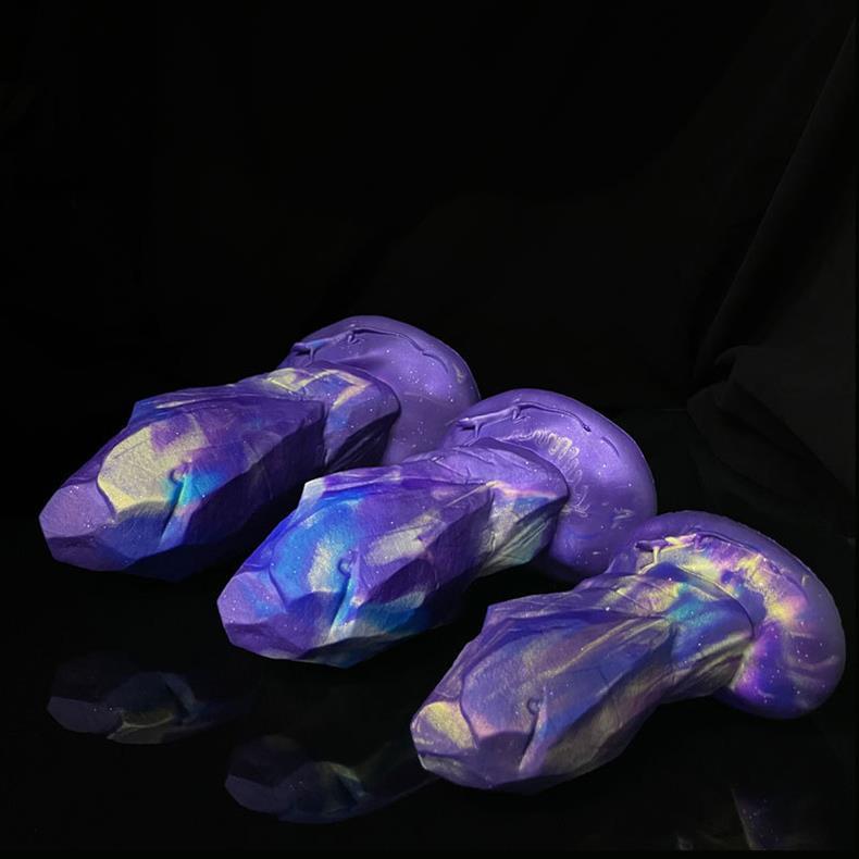 Fantasy Lila Meteoritisch Silicone Huge Buttplug