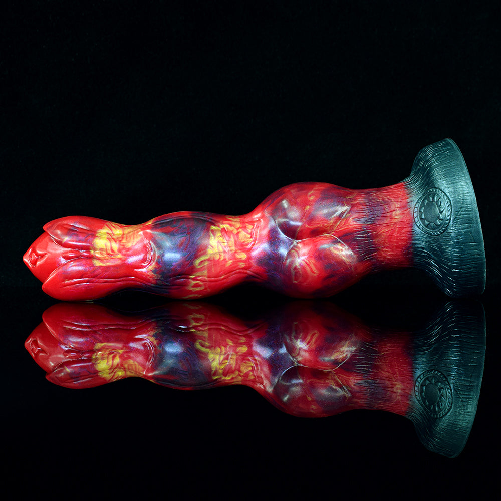 26 CM Drei Knot Rot Monster Horsedildo